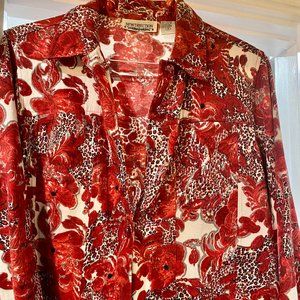 New Directions, red/white woman's jacket/blazer, size med